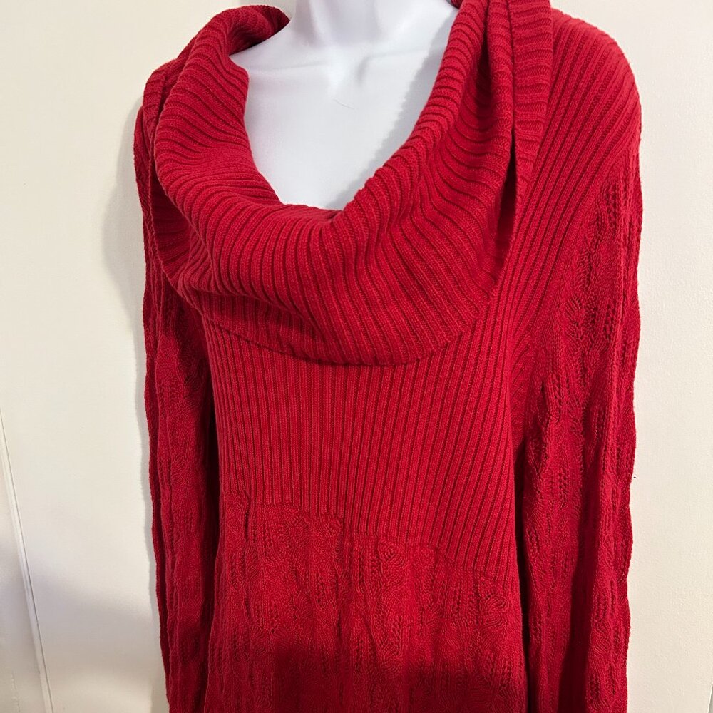 Style & Co Red Sweater, Cowl Neck, 2X  New Old Stock, so Gorgeous